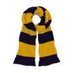 Orange Black bar scarf