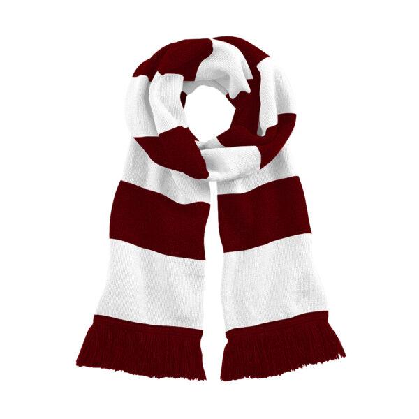 Buy Cheap Claret white bar scarf - for only £7.50 Claret white bar scarf