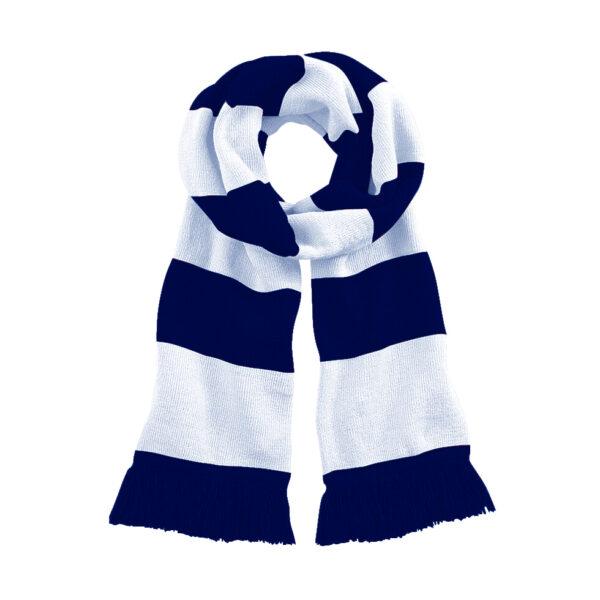 Buy Cheap Navy white bar scarf - for only £7.50 Navy white bar scarf