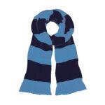 Navy Sky Blue bar scarf