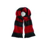 Red Black bar scarf