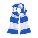 Blue white bar scarf