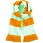 Yellow white bar scarf